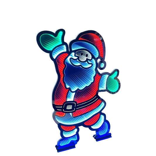 Babbo Natale da 60 cm con luci LED multicolore Infinity Light