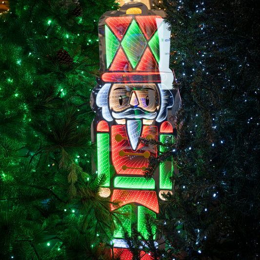 Schiaccianoci alto 120 cm con luci LED Infinity Light