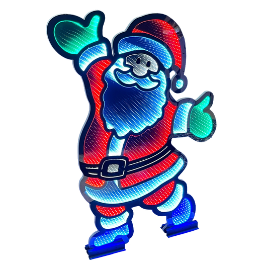 Babbo Natale da 60 cm con luci LED multicolore Infinity Light