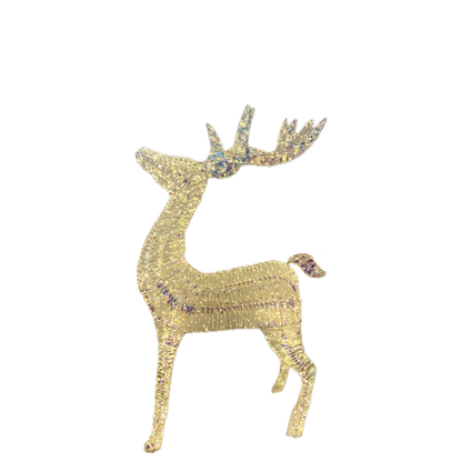 Renna luminosa Prestige effetto Rainbow con 600 gocce di LED colorati