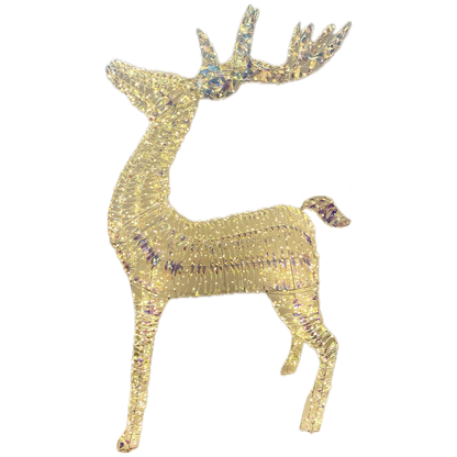 Renna Luminosa Natalizia Prestige – Gocce LED Scintillanti (Effetto Rainbow o Gold)
