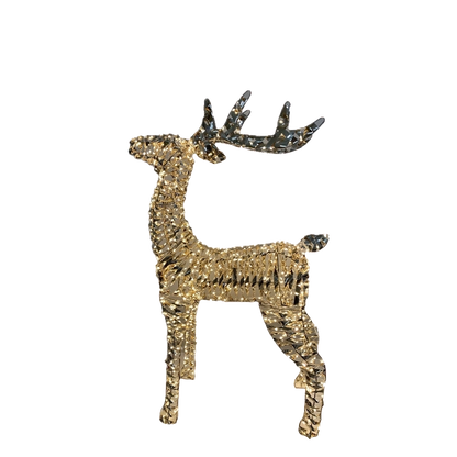 Renna luminosa Prestige effetto Rainbow con 600 gocce di LED colorati