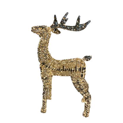 Renna luminosa Prestige effetto Rainbow con 600 gocce di LED colorati