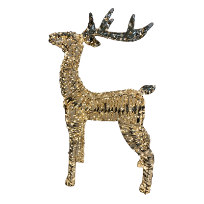 Renna luminosa Prestige effetto Rainbow con 600 gocce di LED colorati