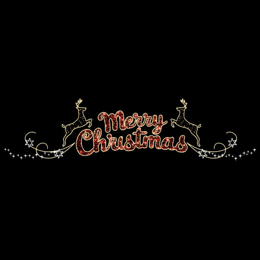 Insegna Luminosa “Merry Christmas” Bianco e Bianco Caldo 400x96 cm
