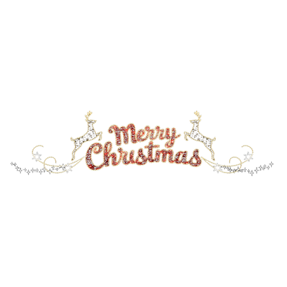 Insegna Luminosa “Merry Christmas” Bianco e Bianco Caldo 400x96 cm