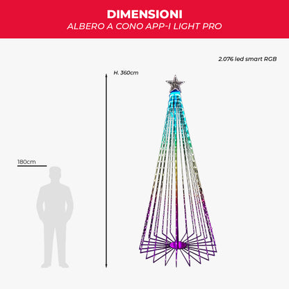 Albero di Natale APP-I Light Pro 360 cm