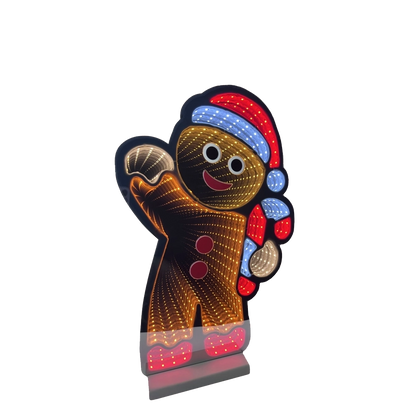 Biscotto Gingerbread luminoso 60 cm con LED multicolor Infinity Light