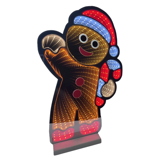 Biscotto Gingerbread luminoso 60 cm con LED multicolor Infinity Light