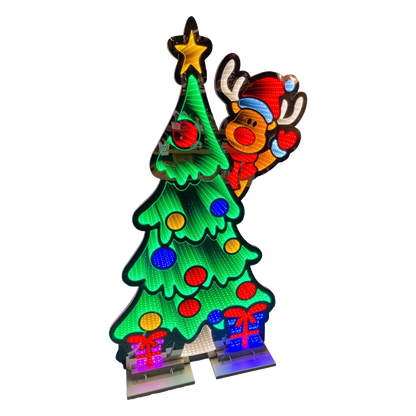 Decorazione Luminosa Albero e Renna (120 cm) Infinity Light