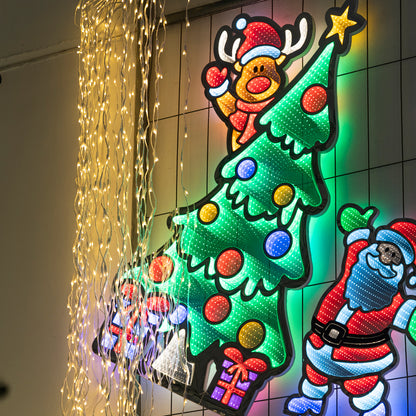 Decorazione Luminosa Albero e Renna (120 cm) Infinity Light