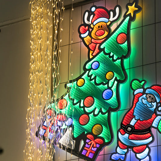 Decorazione Luminosa Albero e Renna (120 cm) Infinity Light