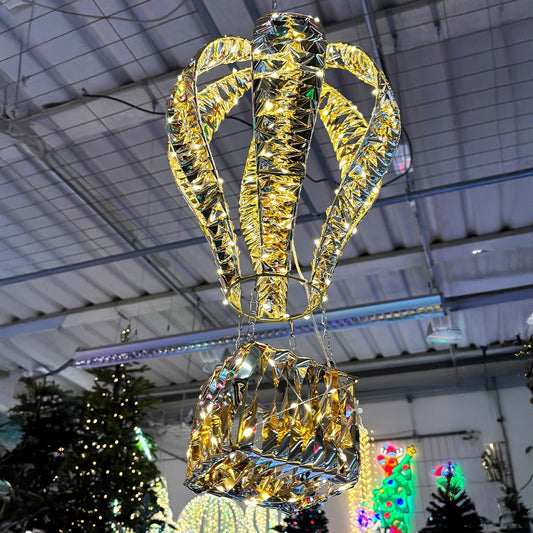 Mongolfiera Prestige Gold con 210 LED bianco caldo