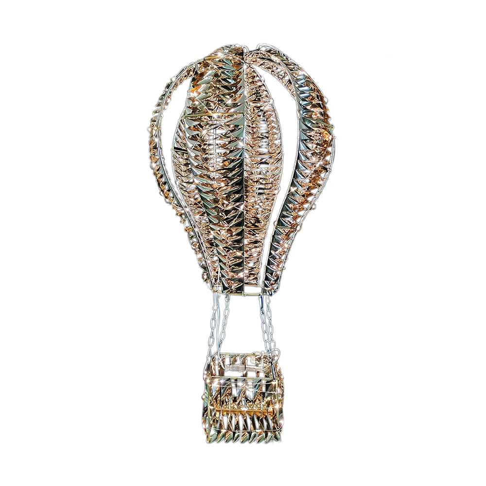 Mongolfiera Prestige Gold con 210 LED bianco caldo