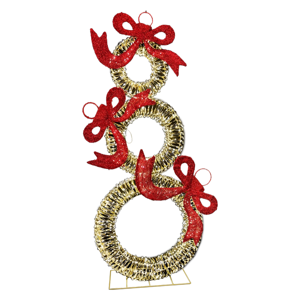Set 3 Sfere Flat Prestige Gold 140 cm con Gocce di LED