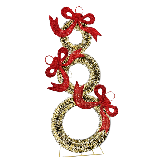 Set 3 Sfere Flat Prestige Gold 140 cm con Gocce di LED