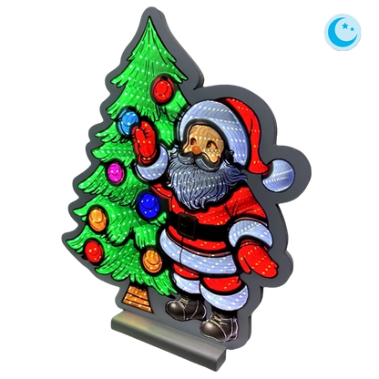 Babbo Natale con Albero Infinity D&N LED 40 cm
