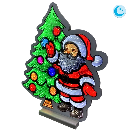 Babbo Natale con Albero Infinity D&N LED 40 cm