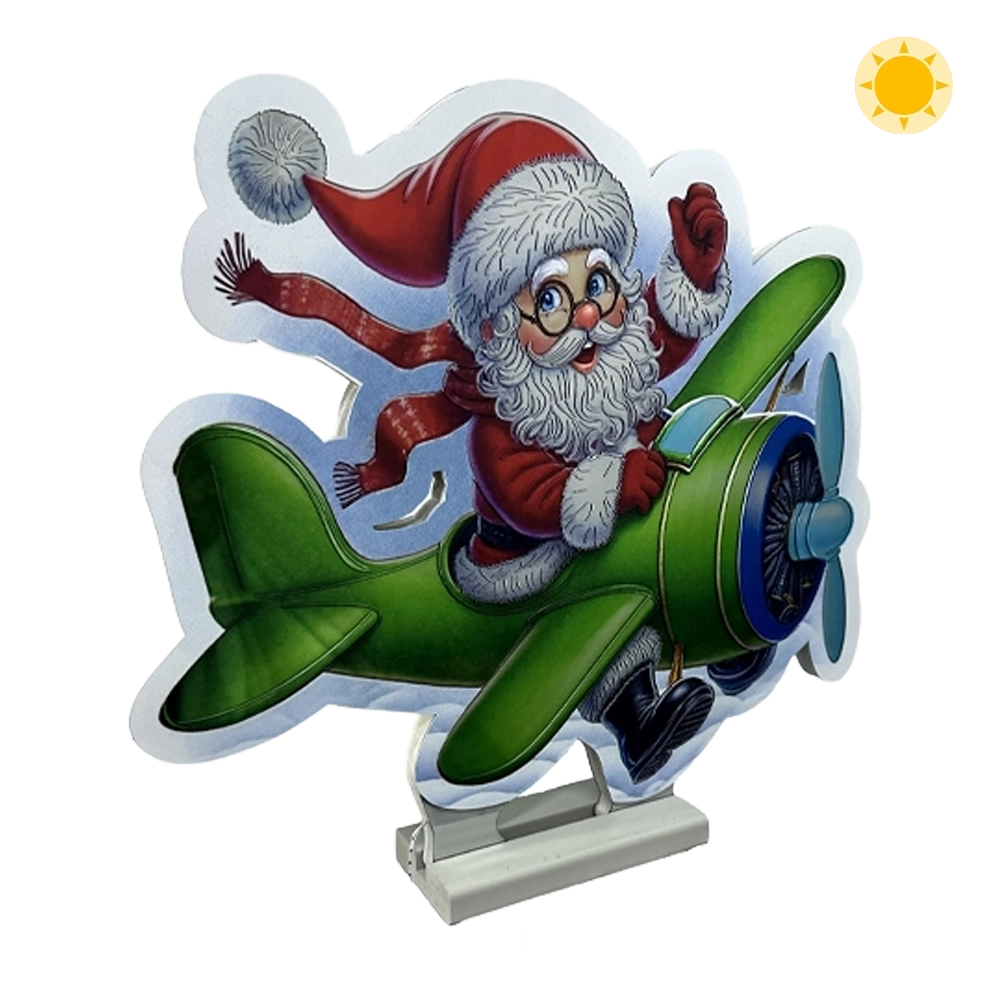 Babbo Natale su Aereo Infinity D&N LED 42 cm