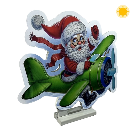 Babbo Natale su Aereo Infinity D&N LED 42 cm