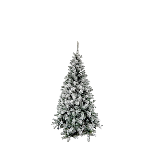 Albero di Natale Innevato Canadian 150 cm - 376 Rami Folti Effetto Neve