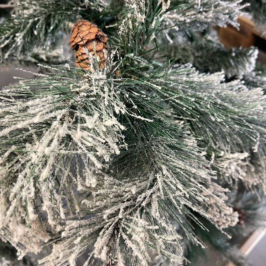 Albero artificiale germogliato innevato 180 cm