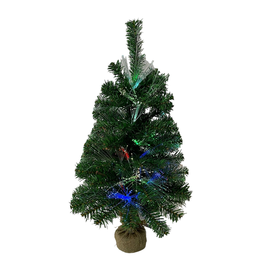 Alberino di Natale 60cm Fibre Ottiche Multicolore