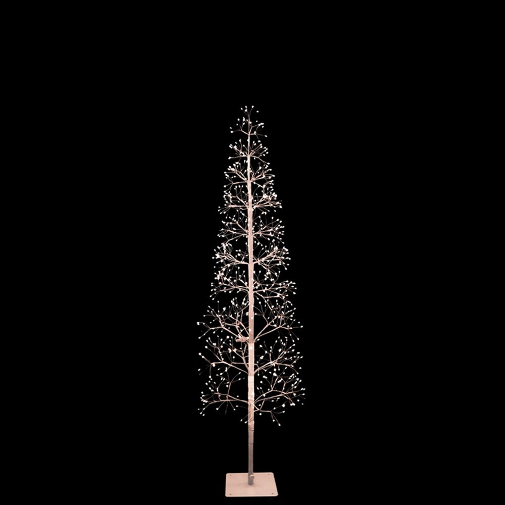 Albero Slim Luminoso con Gocce LED Bianco Caldo – 150, 180 e 210 cm