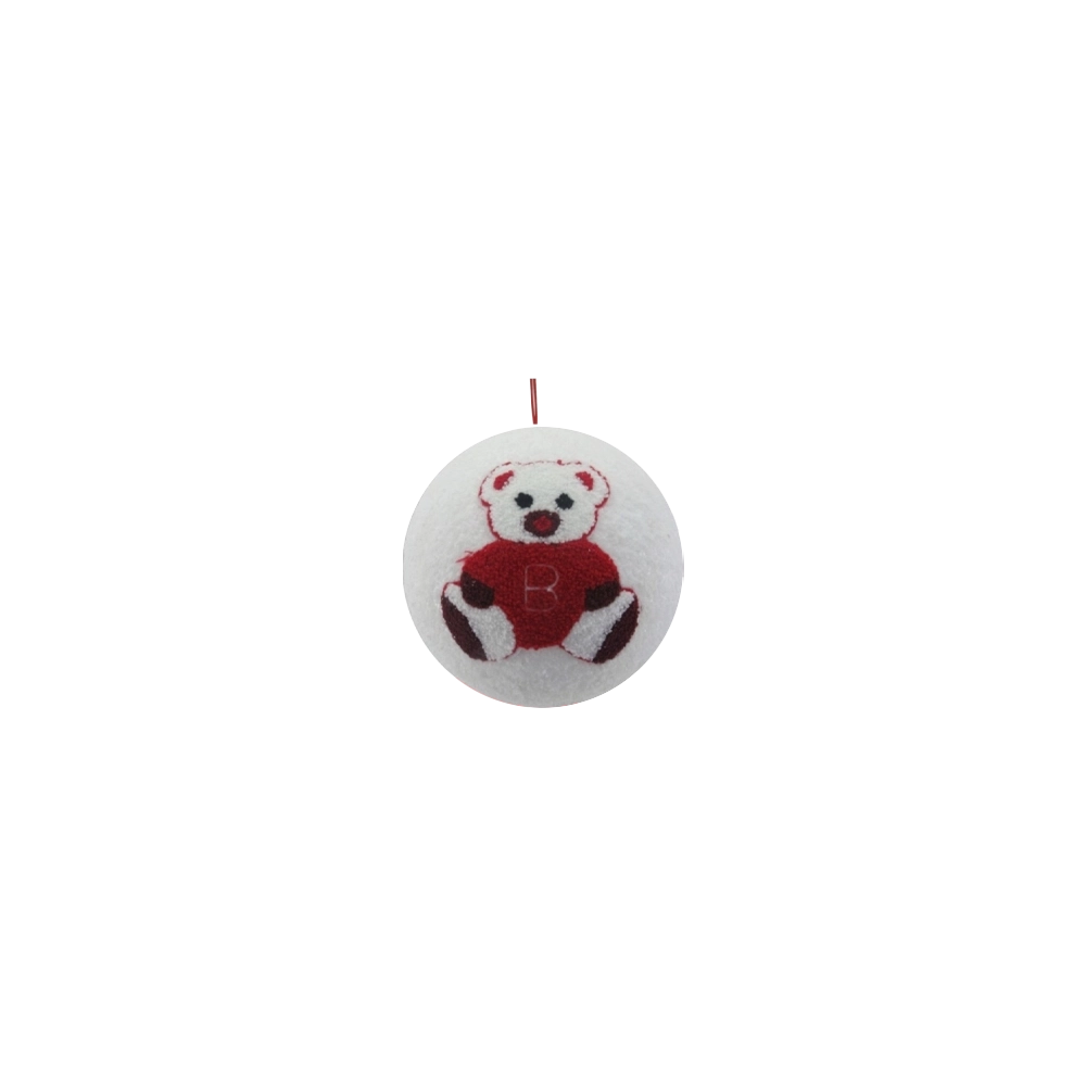 Sfera Decorativa Crystal Chic 20 cm Bianca con disegno natalizio