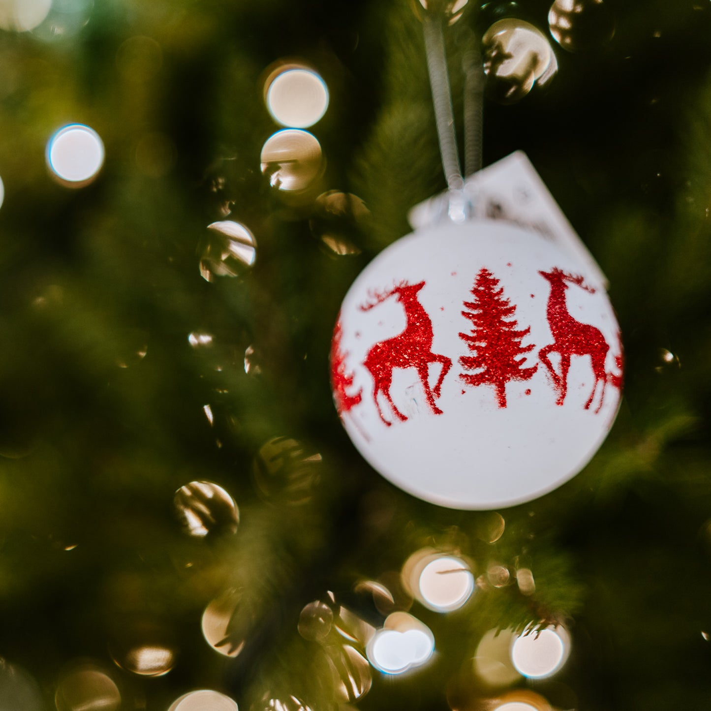 Sfera Decorativa Natalizia 70cm Bianca/Rossa