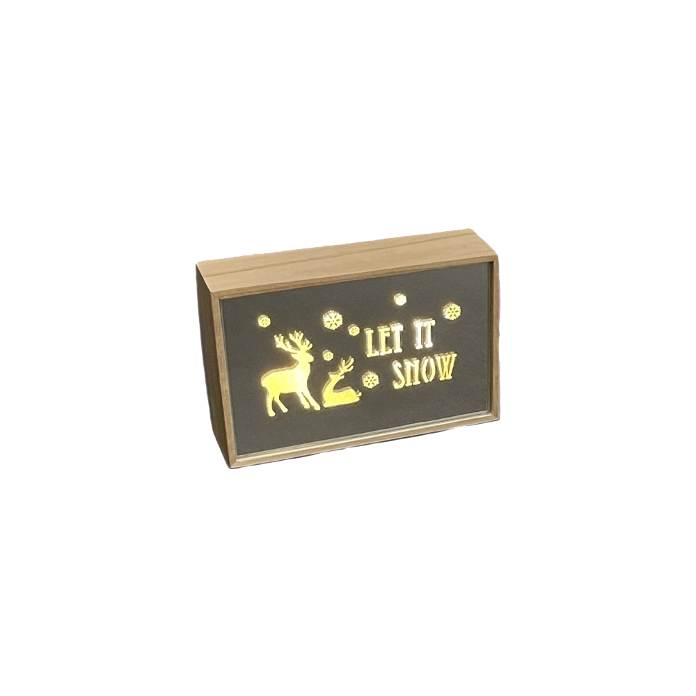 Quadretto Decorativo in Vetro con Scritta e LED