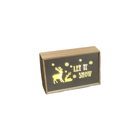 Quadretto Decorativo in Vetro con Scritta e LED