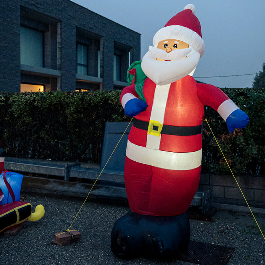 Babbo Natale Gonfiabile Gigante Luminoso 300cm