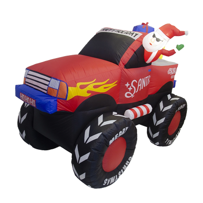 Babbo Natale Gonfiabile su Fuoristrada 210cm