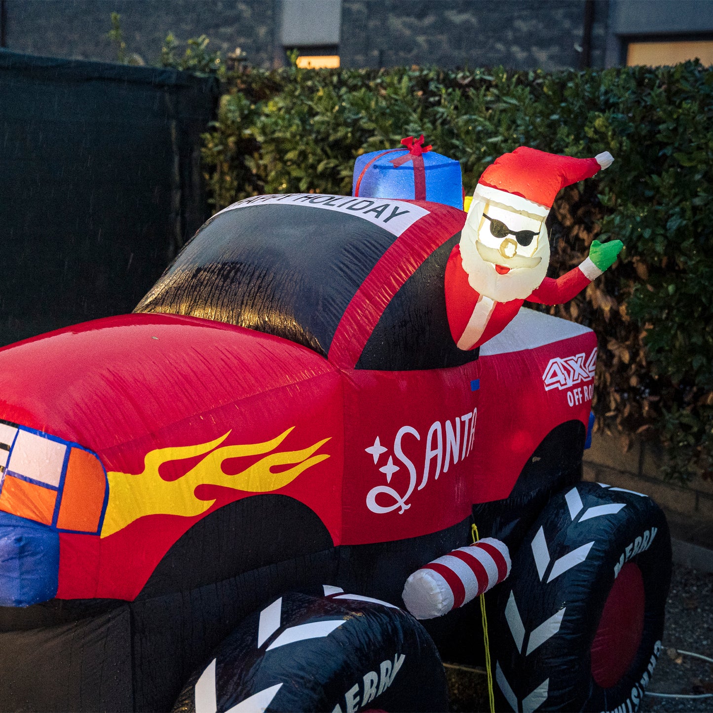 Babbo Natale Gonfiabile su Fuoristrada 210cm