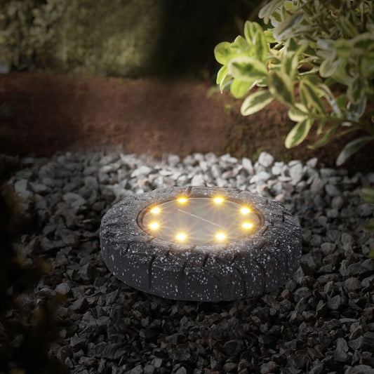 Segnapasso Solare MARTE GiocoPlast - Effetto Pietra con Pannello Fotovoltaico