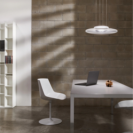 FLUDD Sospensione - lampada LED a Luce Diffusa con Mini-Prismature Antiabbaglianti