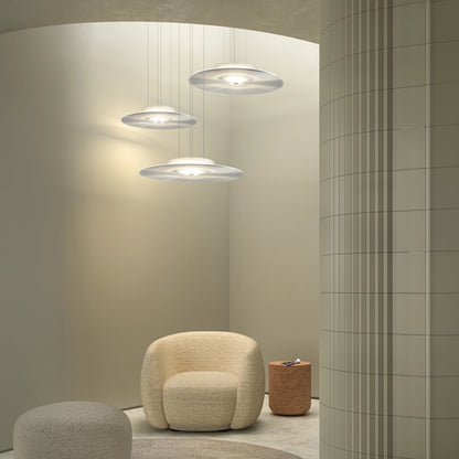 FLUDD Sospensione - lampada LED a Luce Diffusa con Mini-Prismature Antiabbaglianti