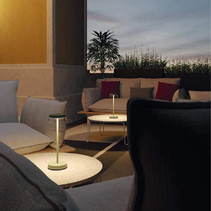 Iluna – Lampada da Tavolo Ricaricabile Bianco Opaco