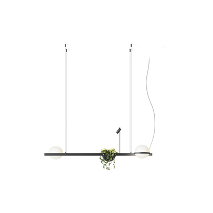 PALMA Vibia - Lampada a sospensione con fioriera e 3 sfere LED