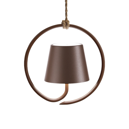 Poldina Sospesa Singola – Lampada Ricaricabile Corten