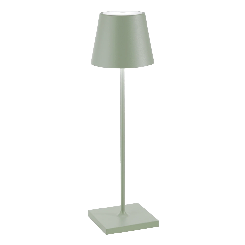 Poldina – Lampada da Tavolo Ricaricabile Bianco Opaco