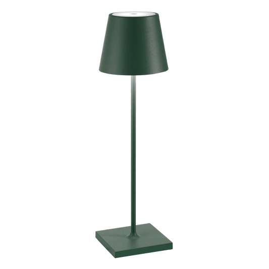 Poldina – Lampada da Tavolo Ricaricabile Verde Scuro