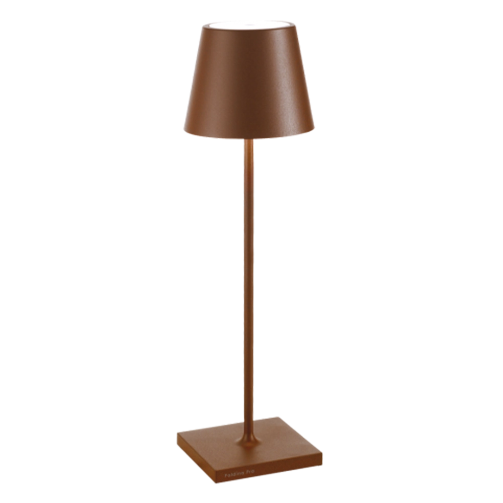 Poldina Pro Zafferano - Lampada da Tavolo Ricaricabile Finiture Lusso