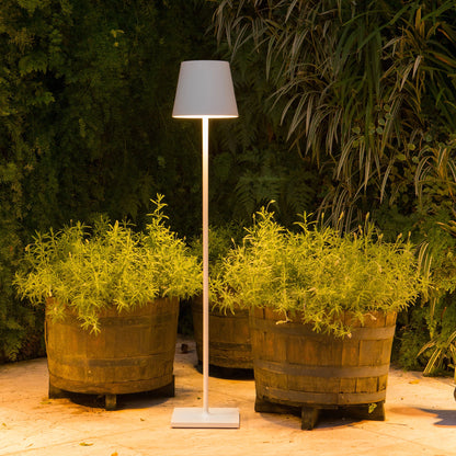 POLDINA XXL Zafferano - lampada da terra ricaricabile LED outdoor