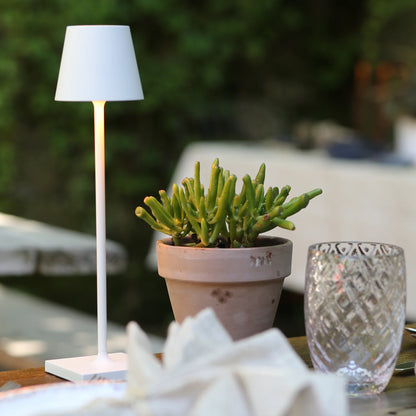POLDINA MICRO Zafferano - Lampada da Tavolo Ricaricabile LED Ø 7 cm