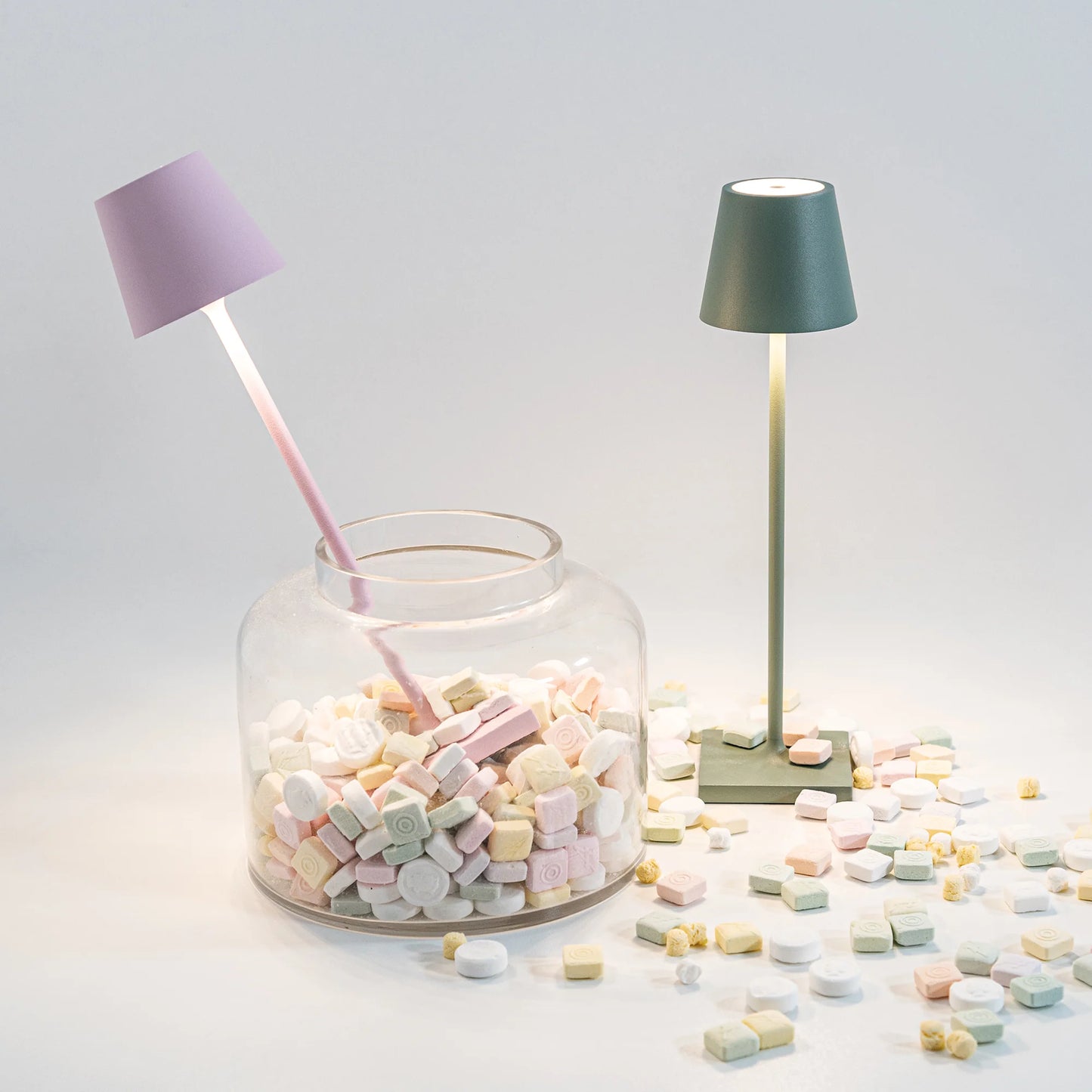 POLDINA MICRO Zafferano - Lampada da Tavolo Ricaricabile LED Ø 7 cm