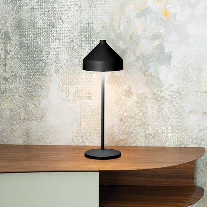 AMELIE Zafferano - Lampada da tavolo LED ricaricabile con dimmer touch