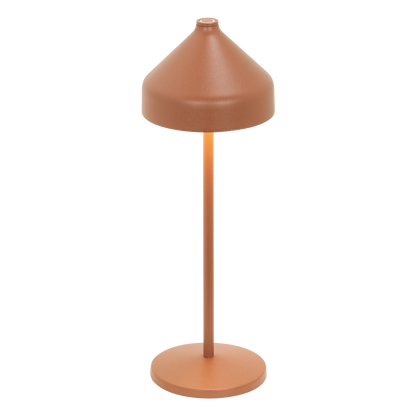 AMELIE Zafferano - Lampada da tavolo LED ricaricabile con dimmer touch