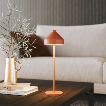 AMELIE Zafferano - Lampada da tavolo LED ricaricabile con dimmer touch